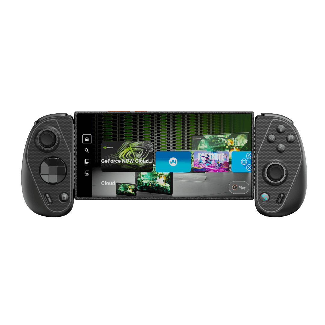 Launch the exclusive Serafim Console app on your Android phones, and then access GeForce Now with the S3 Mobile Gaming Controller.