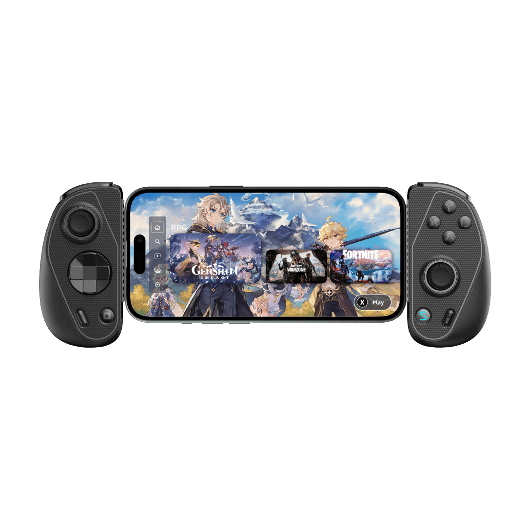 Launch the exclusive Serafim Console app and play Genshin Impact with the Serafim S3 Mobile Gaming Controller for iPhone