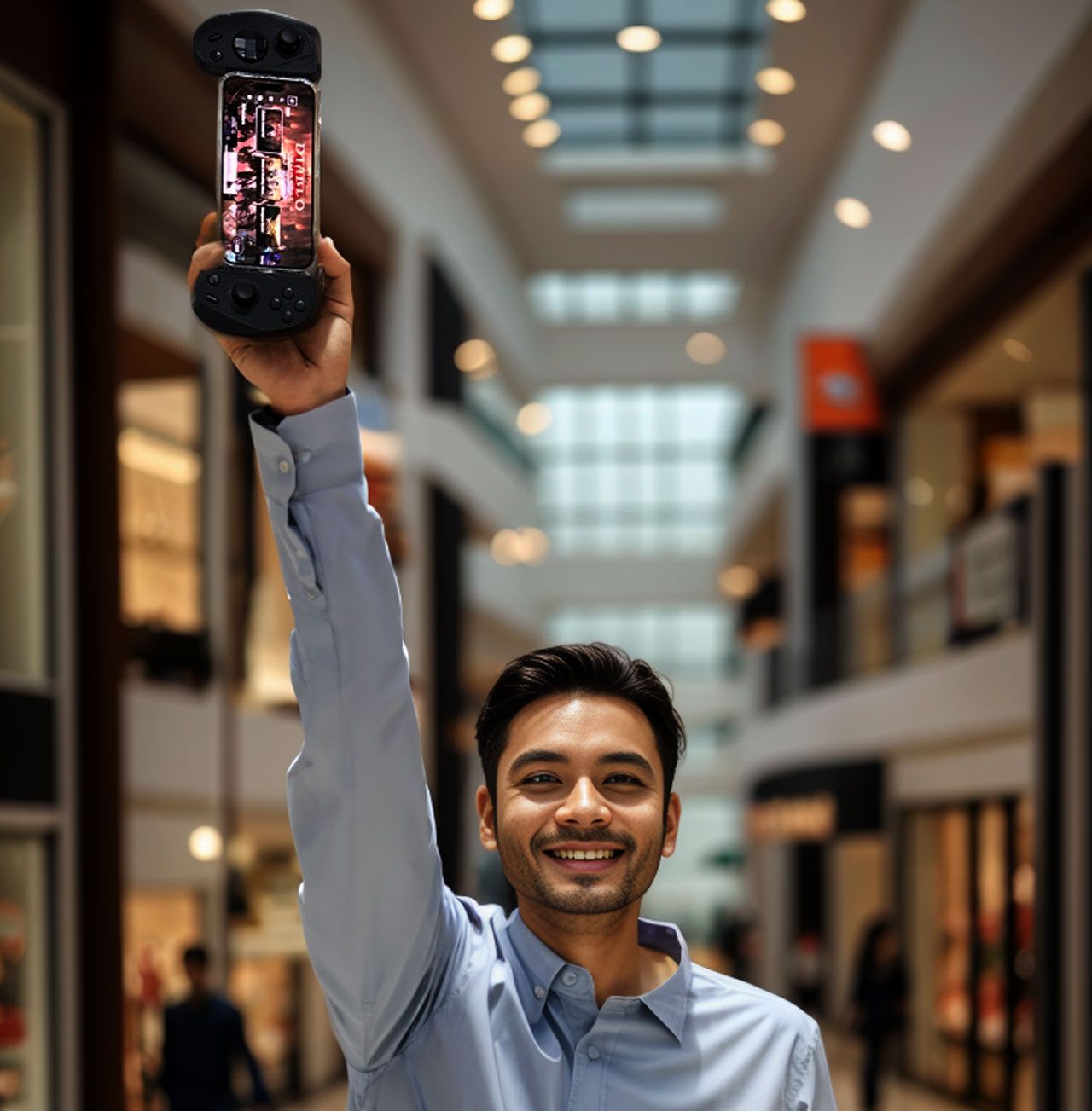 The Serafim S3 Mobile Gaming Controller is ultra-lightweight, only 330g with a phone