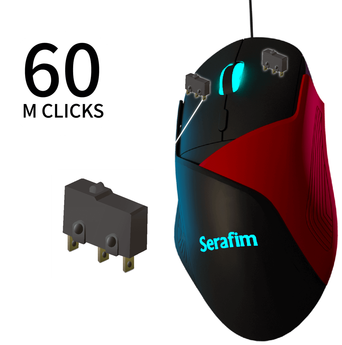 Serafim M1 微動開關 六千萬點擊