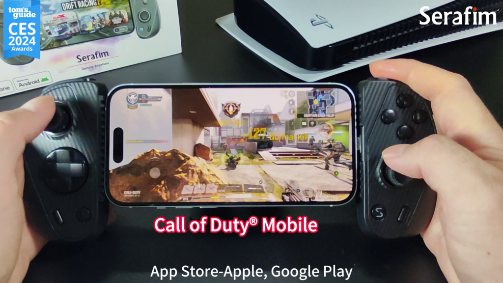 Call of Duty Mobile gameplay with the Serafim S3 Game Controller.